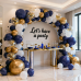 Navy Blue Gold Balloons Arch Kit,White and Gold Confetti Balloons Arch,Navy Blue Balloons for Birthday Graduation Ceremony Anniversary Party Decorations Navy Blue Gold Balloons Arch Kit,White and Gold Confetti Balloons Arch,Navy Blue Balloons for Birthday Graduation Ceremony Anniversary Party Decorations