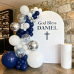 Navy Blue and Silver Balloons Arch Kit,Blue and Silver Balloons,Silver Confetti White Balloons Arch for Graduation Ceremony, Birthday New Year Party Decorations Navy Blue and Silver Balloons Arch Kit,Blue and Silver Balloons,Silver Confetti White Balloons Arch for Graduation Ceremony, Birthday New Year Party Decorations