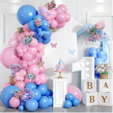 Pink and Blue Balloons Arch Kit,Gender Reveal Balloons,Pink Confetti and Blue Confetti Balloons for edding, Bridal Shower,Birthday Party Baby Show Decorations