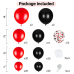 Red and Black Balloon Arch Kit,Black and Red Confetti Balloons, Black and Red Party Balloons with Different Size for Graduation Birthday Anniversary Prom New Year Party Decorations
