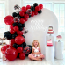 Red and Black Balloon Arch Kit,Black and Red Confetti Balloons, Black and Red Party Balloons with Different Size for Graduation Birthday Anniversary Prom New Year Party Decorations