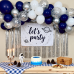 Navy Blue and Silver Balloons - 60 pcs 12" Navy Blue and White Silver Confetti Balloons for Birthday Wedding Graduation Party Decorations Navy Blue and Silver Balloons - 60 pcs 12" Navy Blue and White Silver Confetti Balloons for Birthday Wedding Graduation Party Decorations