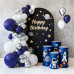 Navy Blue and Silver Balloons - 60 pcs 12" Navy Blue and White Silver Confetti Balloons for Birthday Wedding Graduation Party Decorations Navy Blue and Silver Balloons - 60 pcs 12" Navy Blue and White Silver Confetti Balloons for Birthday Wedding Graduation Party Decorations