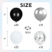 Black and Silver Balloons - 60pcs 12" Black and White Balloons with Metallic Silver Confetti Balloons Birthday New Years Wedding Graduation Party Decorations