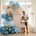 Dusty Blue Balloon Arch Kit, Baby Blue and gold Balloon Sand White Confetti Gold Balloons for Baby Shower Beach Party Birthday Wedding Decorations Dusty Blue Balloon Arch Kit, Baby Blue and gold Balloon Sand White Confetti Gold Balloons for Baby Shower Beach Party Birthday Wedding Decorations