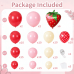 Strawberry Balloon Arch Kit, Red and Pink with 27inch Strawberry Foil Balloons for Sweet Girl Berry First Birthday Baby Shower Valentine's Day Strawberry Balloon Arch Kit, Red and Pink with 27inch Strawberry Foil Balloons for Sweet Girl Berry First Birthday Baby Shower Valentine's Day